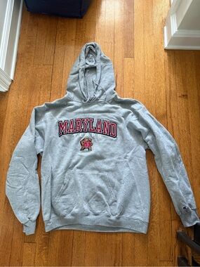 Champion Gray Maryland Terrapins Pullover Hoodie